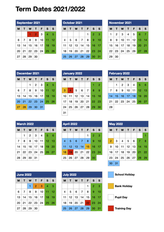 Ecton Village Primary Academy Term Dates